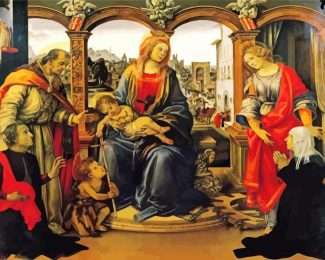 The Virgin and Child with Saints by Mantegna diamond painting