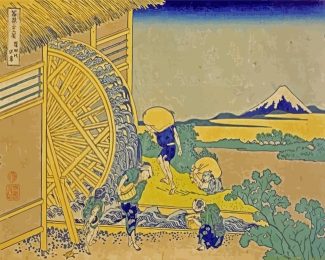 The Waterwheel at Onden by Hokusai diamond painting