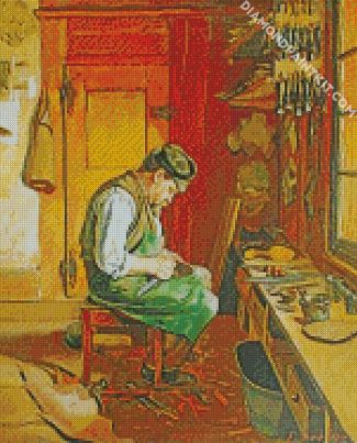 The shoemaker by Hodler diamond paintings