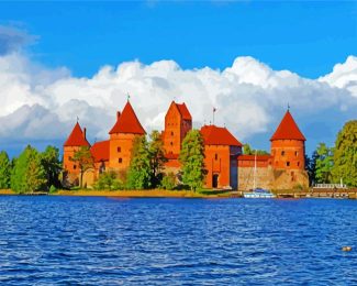 Trakai Island Castle Lietuva diamond painting