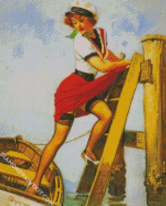 Vintage Sailor Girl diamond paintings