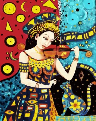 Violonist Woman diamond paintings