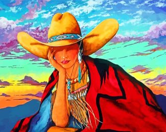 Western Cowgirl diamond paintings