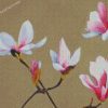 White Pink magnolia diamond paintings