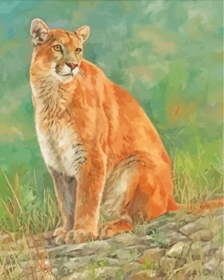 Wild Cougar Cat diamond painting