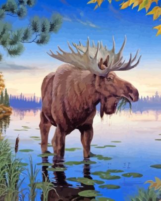 Wild Moose diamond painting