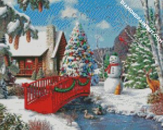 Winter Christmas Home diamond paintings