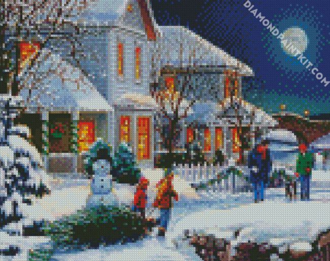 Winter Snow Holiday diamond paintings