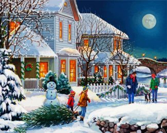 Winter Snow Holiday diamond painting