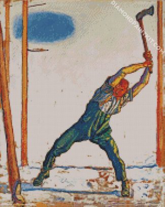 Woodcutter by Hodler diamond paintings