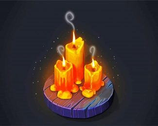 Yellow Candles diamond painting