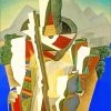 Zapata style Landscape diego rivera diamond painting