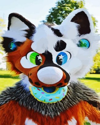 adorable Fursuit diamond painting