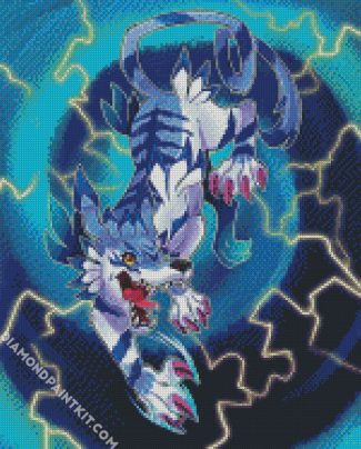 aestehtic Garurumon diamond paintings