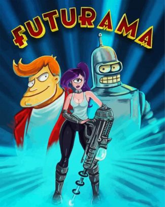 aesthetic FUTURAMA diamond painting