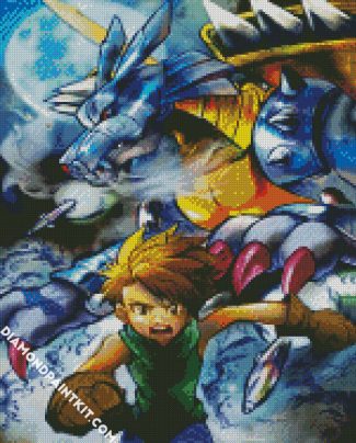 aesthetic Gabumon digimon diamond paintings