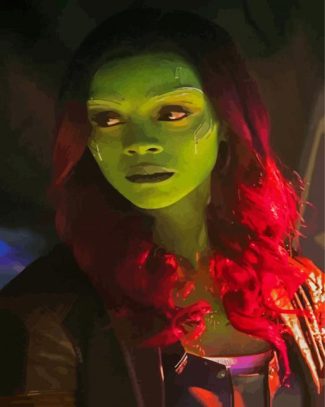 aesthetic Gamora diamond painting