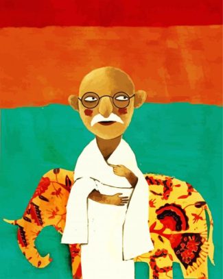 aesthetic Gandhi diamond painting