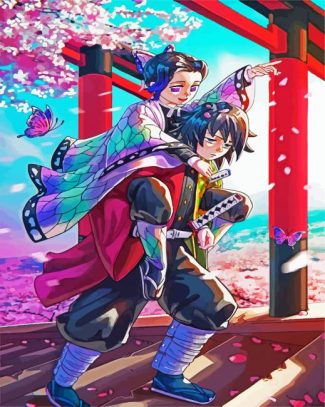 aesthetic Giyu Tomioka kimetsu no yaiba diamond painting