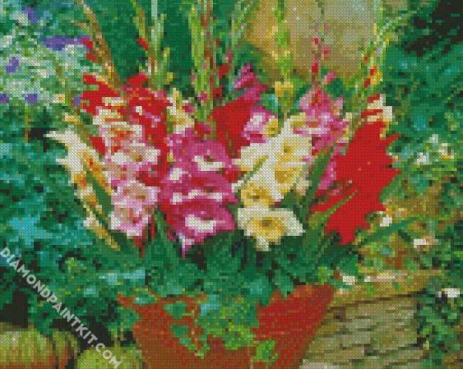 aesthetic Gladiolus flowers diamond paintings