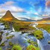 aesthetic Kirkjufell mountain diamond painting