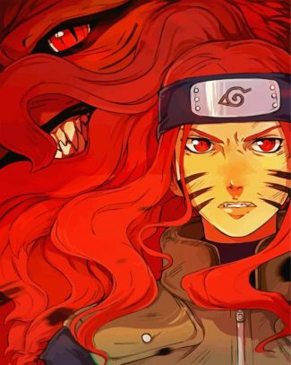 aesthetic Kushina Uzumaki naruto anime diamond painting