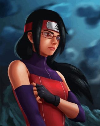 aesthetic Sarada Uchiha from anruto diamond painting