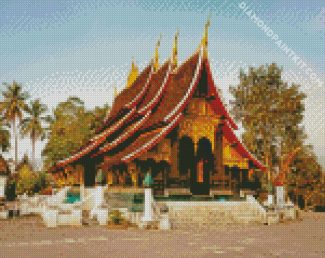 aesthetic Wat Xiengthong diamond paintings