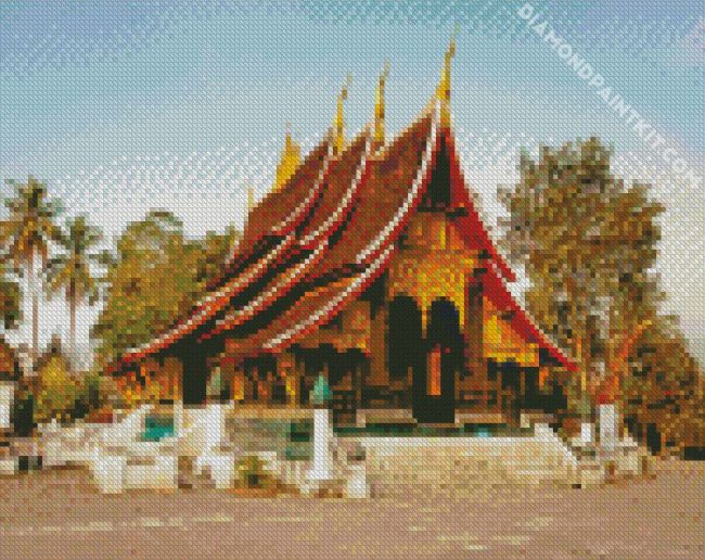 aesthetic Wat Xiengthong diamond paintings