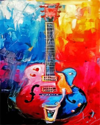 aesthetic abstract electric guitar diamond painting