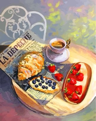 aesthetic breakfast diamond paintings