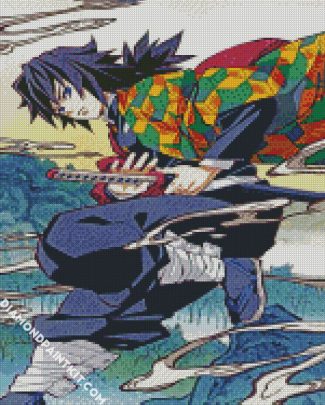 aesthetic kimetsu no yaiba character giyu diamond paintings