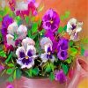 aesthetic pansies flowers diamond paintings