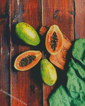 aesthetic papaya fruit diamond paintings