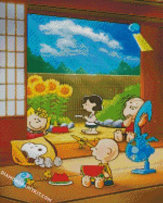 aesthetic peanuts cartoon diamond paintings