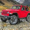 aesthetic red jeep diamond paintings