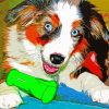 australian shepherd aussie Dog diamond painting