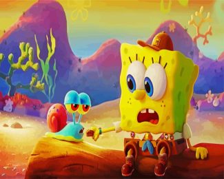 baby gary and spongbob diamond painting