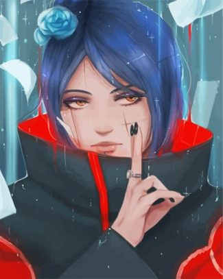 beautiful Konan from naruto anime diamond painting