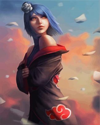 beautiful Konan from naruto diamond painting