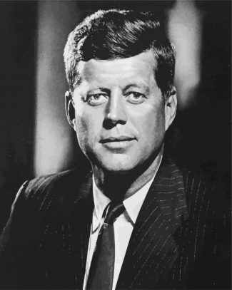 black and white John F Kennedy diamond paintings