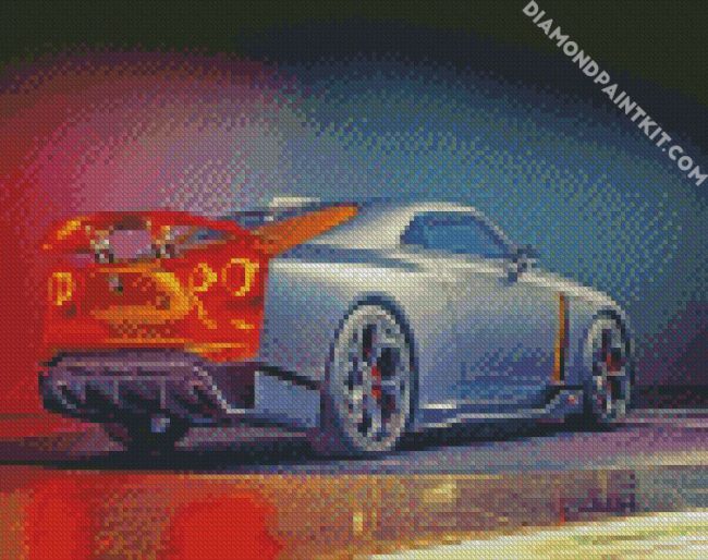 black gtr car diamond paintings