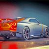 black gtr car diamond painting