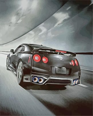 black gtr nissan diamond paintings