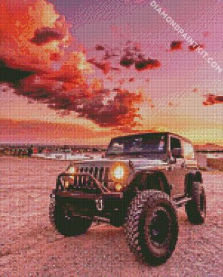 black jeep sunset diamond paintings