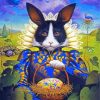 black rabbit diamond painting