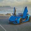 bllue Lamborghini diamond paintings