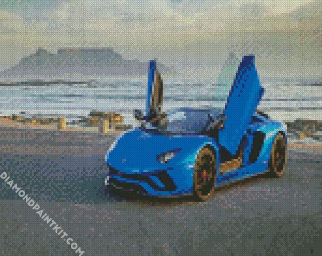 bllue Lamborghini diamond paintings