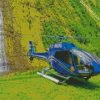 blue private helicopter diamond paintiings