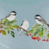 cap chickadee In Snow diamond paintings